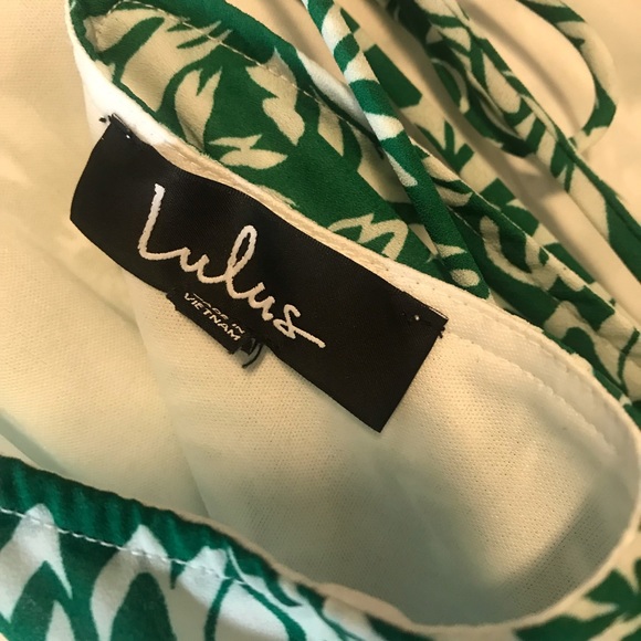 Lulu’s Green/White Floral Mini Dress - Picture 5 of 5